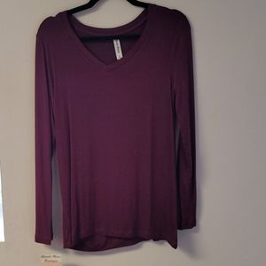 Purple v-neck